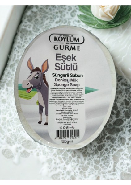 Amasya Eşek Sütlü Süngerli Sabun
