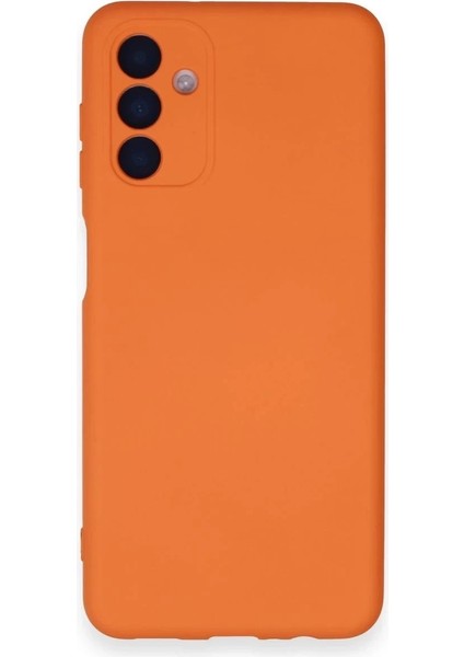 Samsung Galaxy A14 4g Kılıf Nano Içi Kadife Silikon - Turuncu