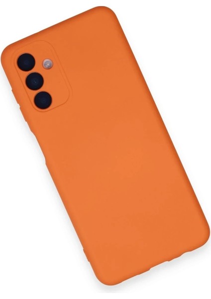 Samsung Galaxy A14 4g Kılıf Nano Içi Kadife Silikon - Turuncu modelleri
