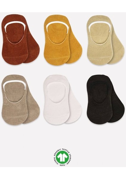 Nessiworld Bistyle Mix Babet Çorap 6'lı BS30101M Toprak