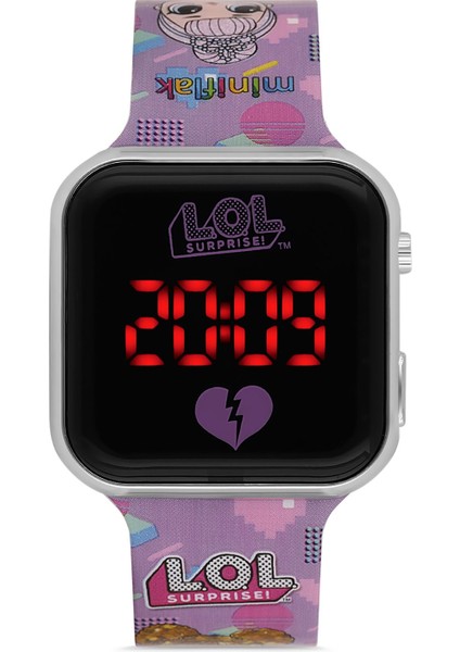 Lol Surprise! Lisanslı LOL8002 Lila Square LED Çocuk Saati