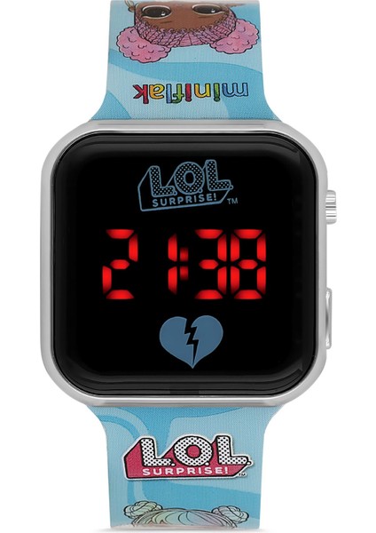 Lol Surprise! Lisanslı LOL8003 Turkuaz Square LED Çocuk Saati