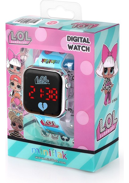 Lol Surprise! Lisanslı LOL8003 Turkuaz Square LED Çocuk Saati modelleri