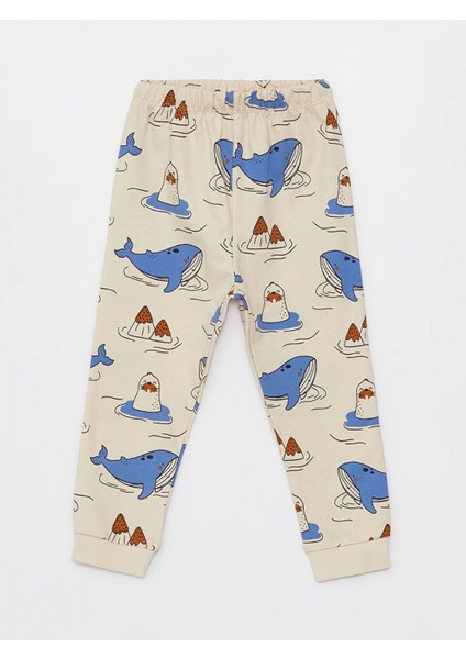Lcw Baby Bej Bisiklet Yaka Uzun Kollu Desenli Erkek Bebek Pijama Takımı modelleri
