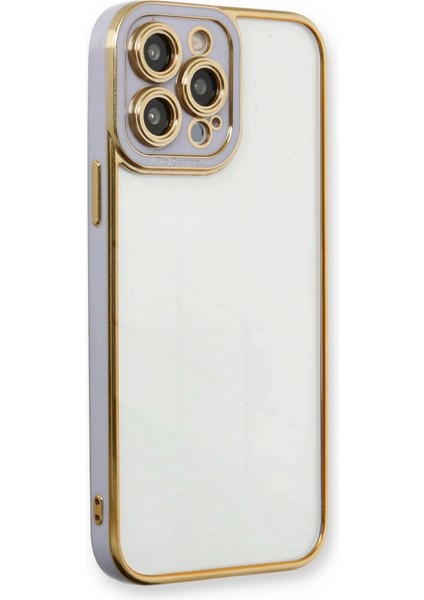 iPhone 13 Pro Kılıf Liva Lens Silikon - Lila