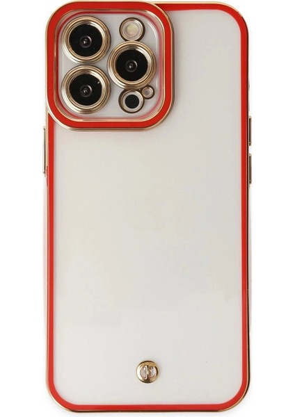 iPhone 13 Pro Max Kılıf Liva Lens Silikon - Kırmızı fiyatları