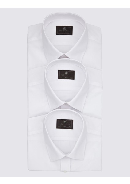 3'lü Slim Fit Gömlek Seti