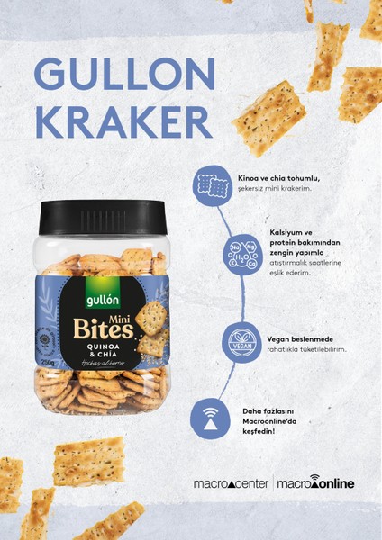 Mini Bites Quinoa & Chia Balık Kraker 250 gr fiyatları