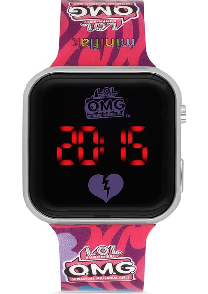 Lol Surprise! Omg Lisanslı OMG8001 Mor Square LED Çocuk Saati