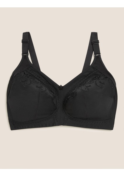 İşleme Detaylı Toparlayıcı Pamuklu Sütyen