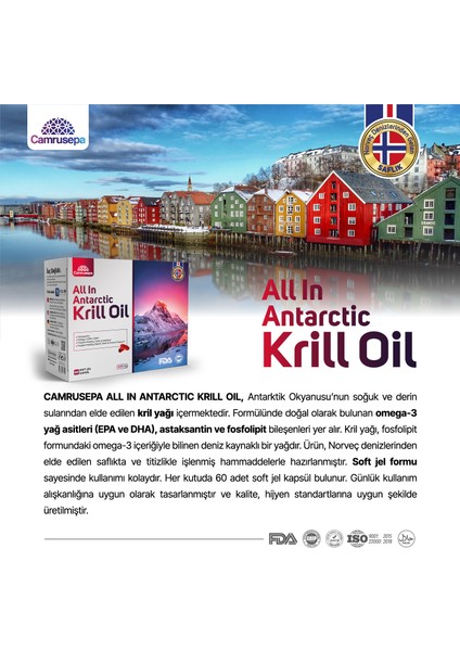 All In Antarctic Krill Oil (2X60 Soft Jel Kapsül) 2'li Avantajlı Paket