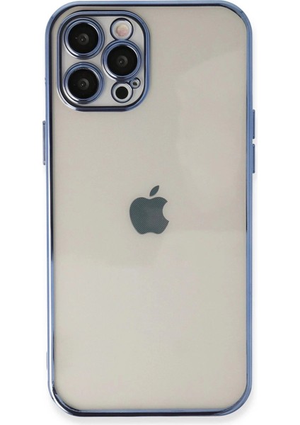 iPhone 12 Pro Max Kılıf Razer Lensli Silikon - Açık Mavi
