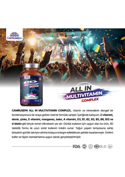 All In Multivitamin Complex - (2X60 Tablet) 2 Li Avantaj Paket