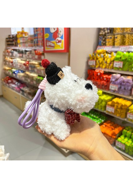 1 Adet Karalama Köpek Peluş Kolye Bebek Çekicilik Karalama Köpek Yavrusu Bebek Çanta Anahtarlık Bebek Çekicilik (Yurt Dışından)