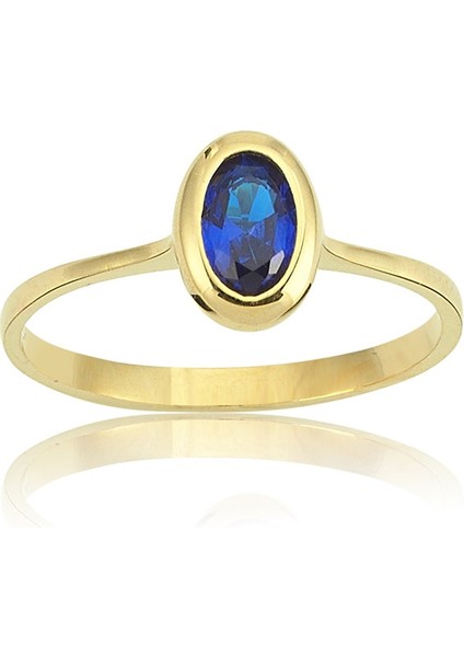0,60 CT Oval Safir (Nano Safir) 925 Ayar Gümüş Tektaş-0.60 CT Oval Safir 925 Ayar Tektaş Gümüş Yüzük