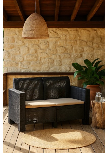Aksu 2'li Bahçe&balkon Koltuk / Antrasit