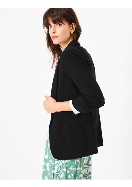 Relaxed Fit Büzgü Detaylı Blazer Ceket modelleri