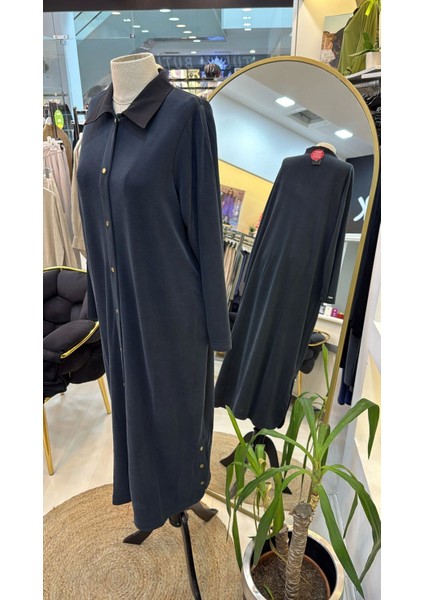 Çıtçıtlı Uzun Kap 7139 Siyah modelleri