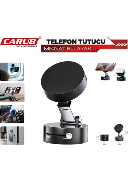 Telefon Tutucu Mıknatıslı Ayaklı Ayarlı Siyah BR5901090 fiyatları