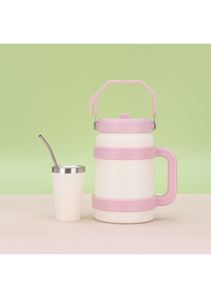 Açık Büyük Kapasiteli 304 Paslanmaz Çelik Taşınabilir Spor Dağcılık Yalıtım El Saman Dak Seti (Yurt Dışından)