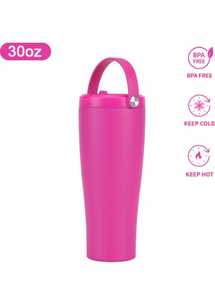 30OZ Paslanmaz Çelik Açık Hava Sporları Çift Katmanlı Vakum Büyük Kapasiteli Taşınabilir Yalıtımlı Daklar ile Uygun (Yurt Dışından)