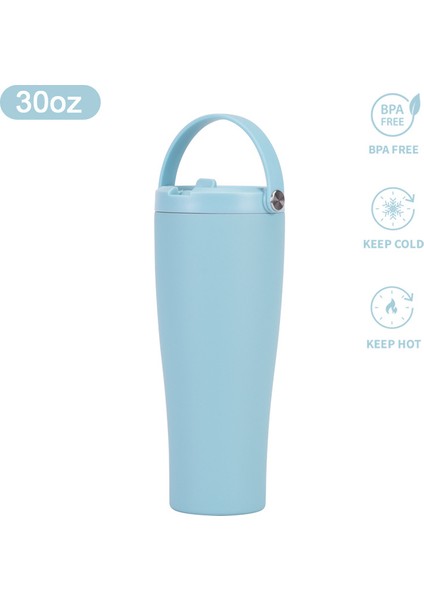 30OZ Paslanmaz Çelik Açık Hava Sporları Çift Katmanlı Vakum Büyük Kapasiteli Taşınabilir Yalıtımlı Daklar ile Uygun (Yurt Dışından)