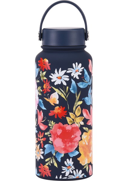 1l Yalıtımlı Dak Büyük Kapasiteli Geniş Ağızlı Taşınabilir Vakumlu Spor Su Isıtıcısı Açık Baskı Su Dağı Kadın (Yurt Dışından)