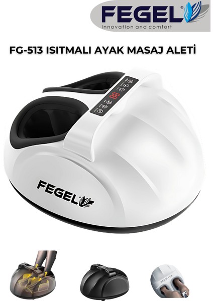 FG-513 6d Isıtmalı Ayak Masaj Aleti, Derin Yoğurma ve Hava Basınçlı Kumandalı Masaj Aleti