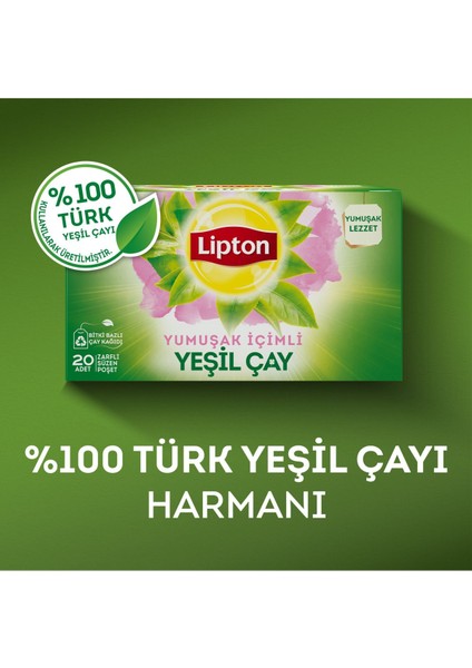 Yumuşak Içimli Bardak Poşet Yeşil Çay 20 x 1 Gr. Onikili Set fiyatları