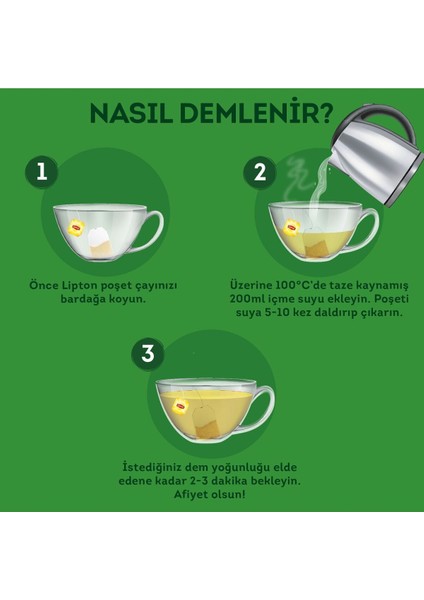 Yumuşak Içimli Bardak Poşet Yeşil Çay 20 x 1 Gr. Onikili Set fırsatları