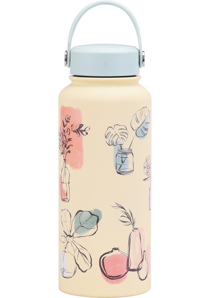 1l Yalıtımlı Dak Büyük Kapasiteli Geniş Ağızlı Taşınabilir Vakumlu Spor Su Isıtıcısı Açık Baskı Su Dağı Kadın (Yurt Dışından)