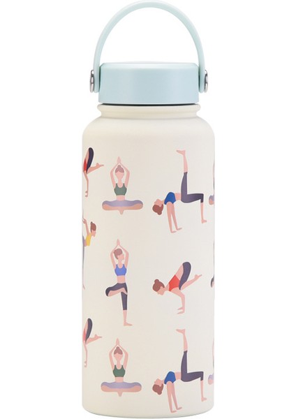 1l Yalıtımlı Dak Büyük Kapasiteli Geniş Ağızlı Taşınabilir Vakumlu Spor Su Isıtıcısı Açık Baskı Su Dağı Kadın (Yurt Dışından)