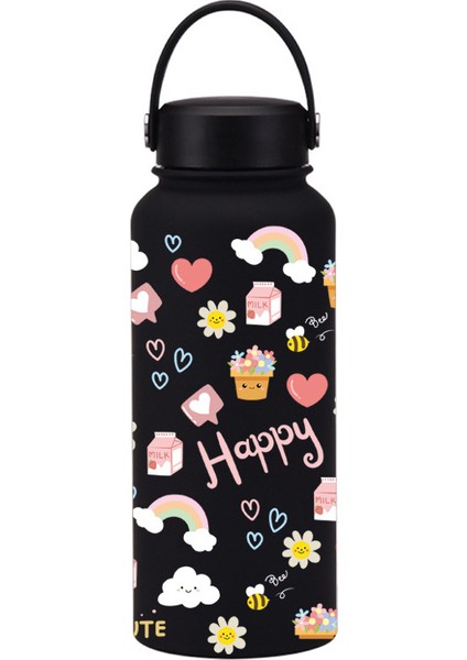 1l Yalıtımlı Dak Büyük Kapasiteli Geniş Ağızlı Taşınabilir Vakumlu Spor Su Isıtıcısı Açık Baskı Su Dağı Kadın (Yurt Dışından)