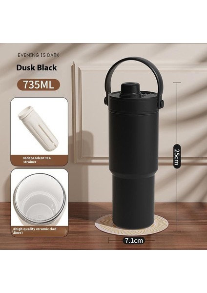 Yüksek Değerli Büyük Kapasiteli Pipetli Çift Içimli 316 Paslanmaz Çelik Seramik Astarlı Yalıtımlı Dak Taşınabilir Araba Dağı (Yurt Dışından)