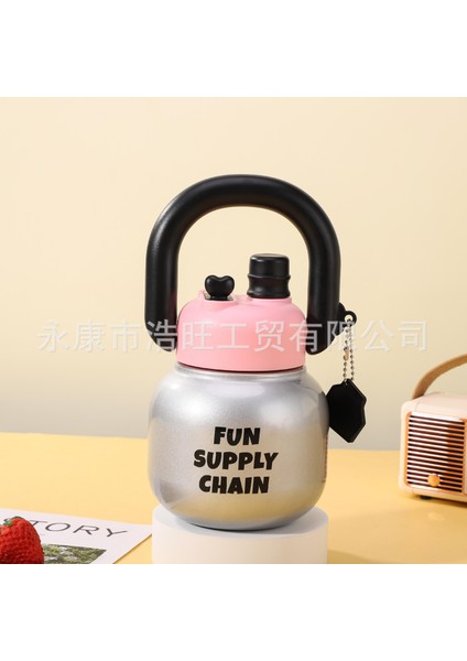 Ins 316 Karikatür Çocuk Su Dağı Yüksek Değerli Büyük Kapasiteli Taşınabilir Büyük Göbek Çift Içme Saman Dak Yalıtım Kabı (Yurt Dışından)