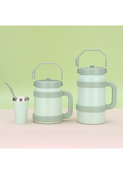 Açık Büyük Kapasiteli 304 Paslanmaz Çelik Taşınabilir Spor Dağcılık Yalıtım El Saman Dak Seti (Yurt Dışından)