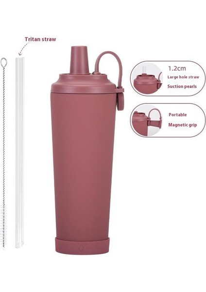 Taşınabilir Manyetik Emme Saplı Su Dağı 830ML Büyük Kapasiteli Yalıtım Kabı Büyük Delikli Inci Su Dağı Emilebilir (Yurt Dışından)