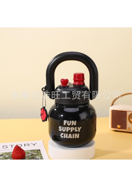 Ins 316 Karikatür Çocuk Su Dağı Yüksek Değerli Büyük Kapasiteli Taşınabilir Büyük Göbek Çift Içme Saman Dak Yalıtım Kabı (Yurt Dışından)