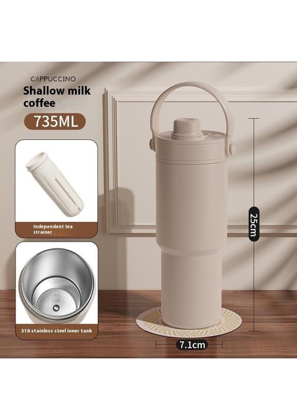 Yüksek Değerli Büyük Kapasiteli Pipetli Çift Içimli 316 Paslanmaz Çelik Seramik Astarlı Yalıtımlı Dak Taşınabilir Araba Dağı (Yurt Dışından)