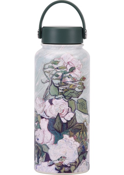 1l Yalıtımlı Dak Büyük Kapasiteli Geniş Ağızlı Taşınabilir Vakumlu Spor Su Isıtıcısı Açık Baskı Su Dağı Kadın (Yurt Dışından)