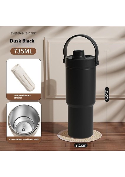 Yüksek Değerli Büyük Kapasiteli Pipetli Çift Içimli 316 Paslanmaz Çelik Seramik Astarlı Yalıtımlı Dak Taşınabilir Araba Dağı (Yurt Dışından)