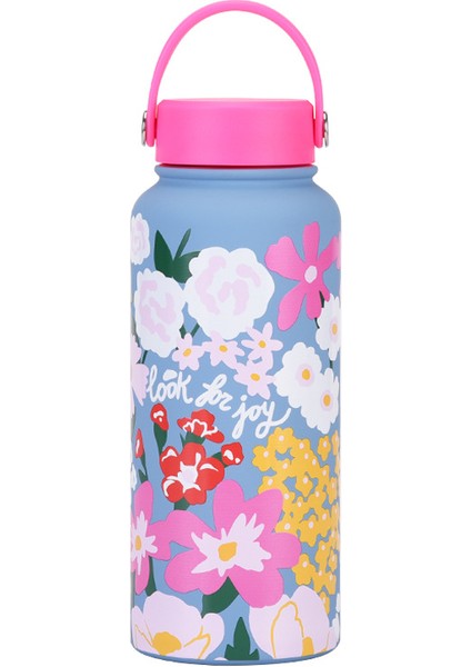 1l Yalıtımlı Dak Büyük Kapasiteli Geniş Ağızlı Taşınabilir Vakumlu Spor Su Isıtıcısı Açık Baskı Su Dağı Kadın (Yurt Dışından)