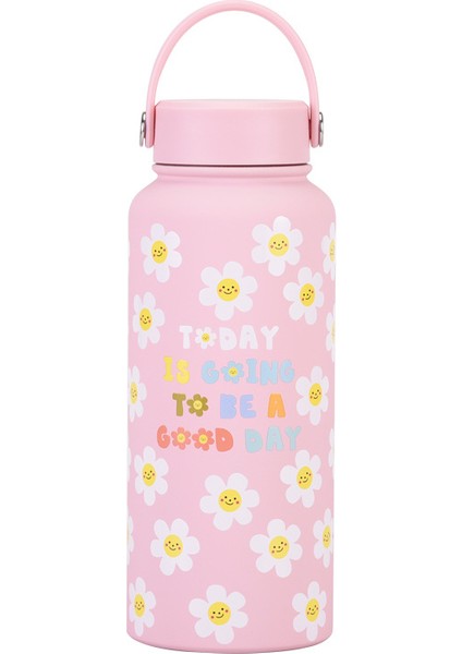 1l Yalıtımlı Dak Büyük Kapasiteli Geniş Ağızlı Taşınabilir Vakumlu Spor Su Isıtıcısı Açık Baskı Su Dağı Kadın (Yurt Dışından)