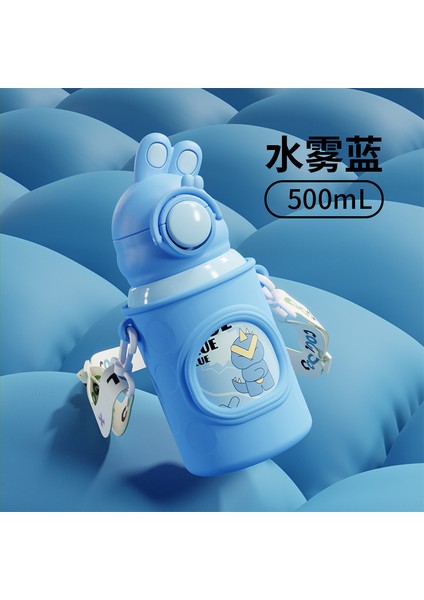 Akıllı Sıcaklık Ölçümü 316 Paslanmaz Çelik Çift Katmanlı Çocuk Yalıtım Kabı Karikatür Silikon Yalıtım Potu Öğrenciler Saman Su Dakları (Yurt Dışından)