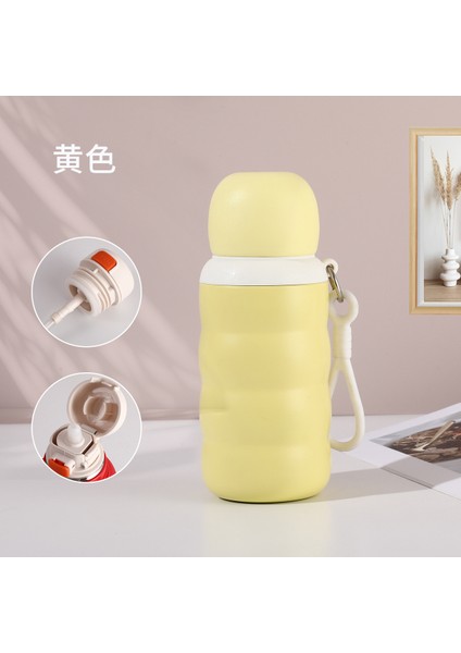 Tırtıl Yalıtım Kabı Çocuklar 316 Paslanmaz Çelik Yüksek Değerli Gıda Sınıfı Su Dağı Ev Tipi Pipetli Açılır Dak (Yurt Dışından)