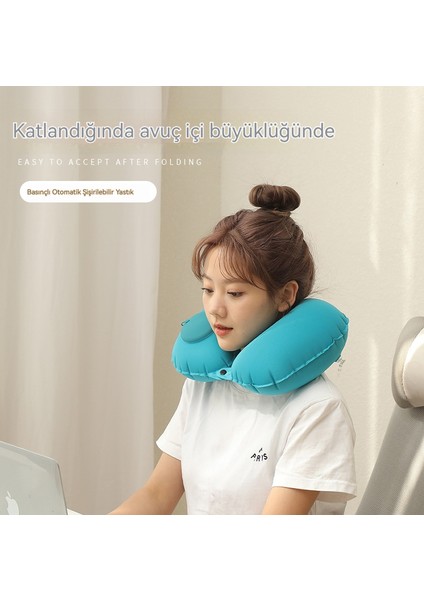 Taşınabilir Boyun Yastığı Basınç Şişme U Yastık (Yurt Dışından) fırsatları