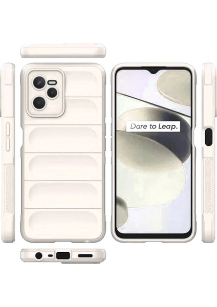 Realme C35 Kılıf Optimum Silikon - Krem fiyatları