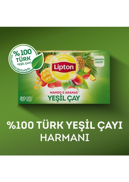 Mango & Ananaslı Yeşil Çay 20 Süzen Poşet 12'li fiyatları