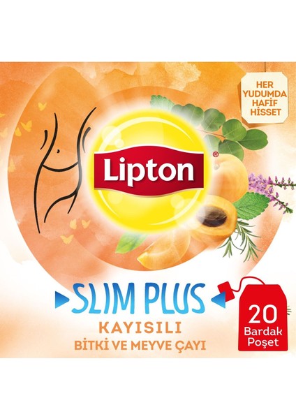 Slim Plus Kayısılı Bitki ve Meyve Bardak Poşet Çay 20 x 2 Gr. Onikili Set fiyatları