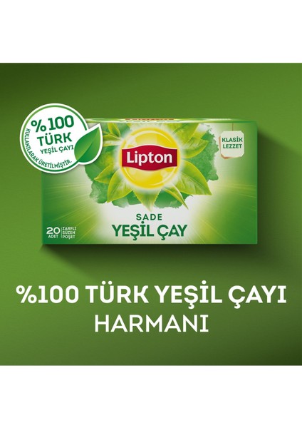 Bardak Poşet Yeşil Çay Sade 20'li 12'li Set fiyatları